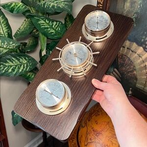 Vintage Springfield Instrument Co Weather Station Barometer Thermometer Humidity